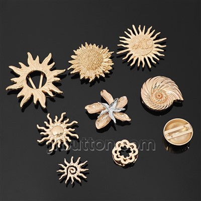 Uimapuvun aurinko{0}}muotoinen liitinsolki